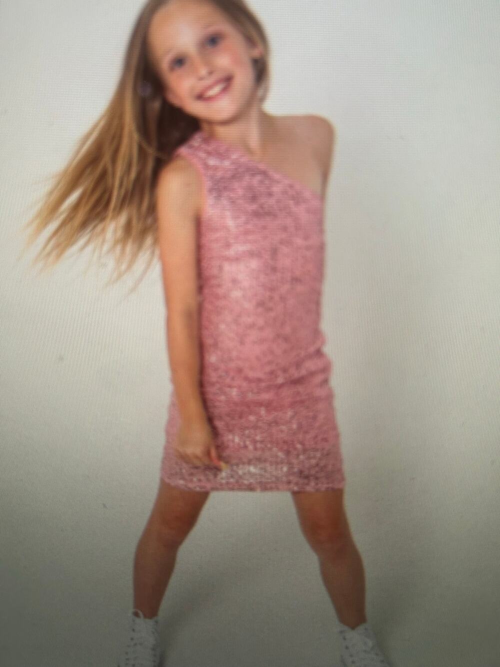 NWT Theme NYC med Billie Pink 1 shoulder sequin Mini dress